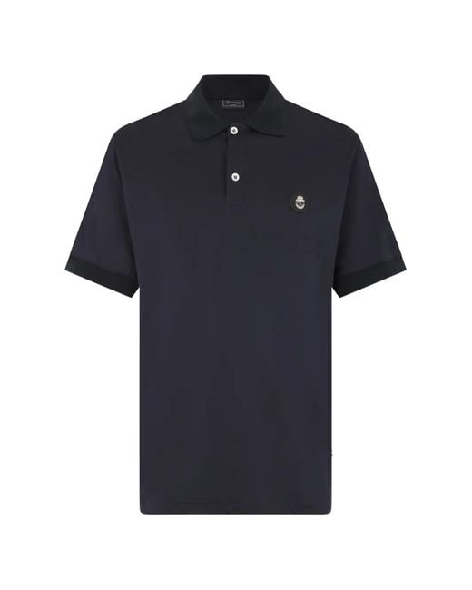 Billionaire Blue Appliqué Basic Polo Shirt for men