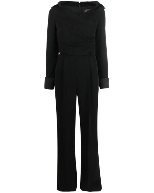 Mono largo de vestir con detalle drapeado Max Mara de color Black