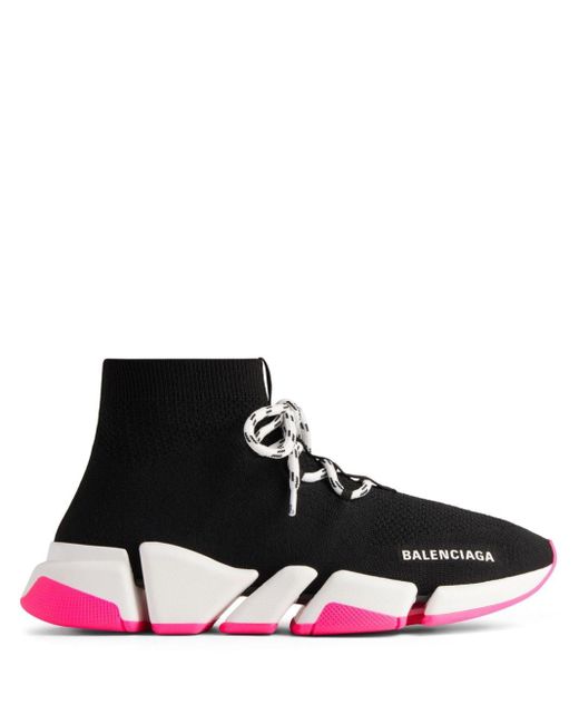 Balenciaga White Speed 2.0 Lace-up Sneakers