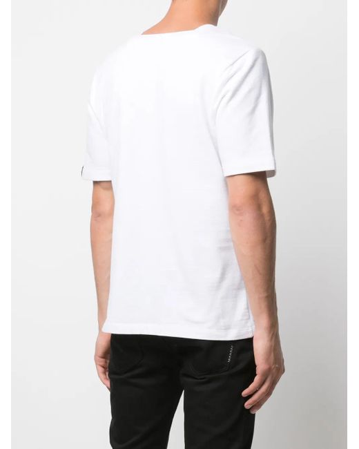 ROMEO HUNTE White Terry Square-Neck T-Shirt for men