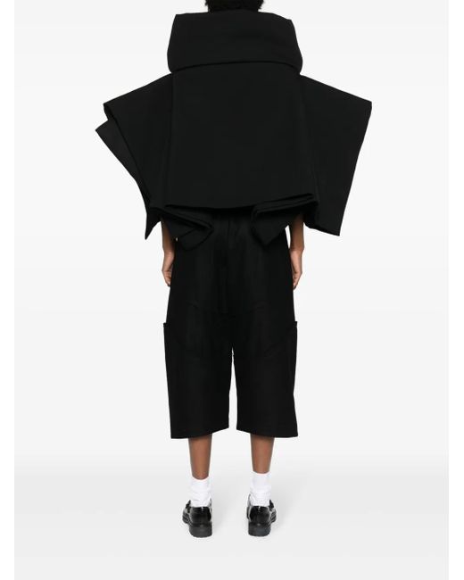Comme des Garçons Black Draped Wool Cape