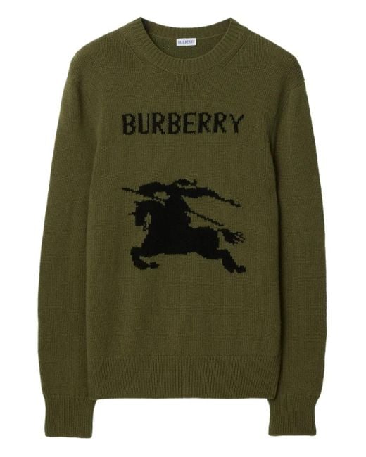 Burberry Green Knight Wool Cashmere Sweater for men