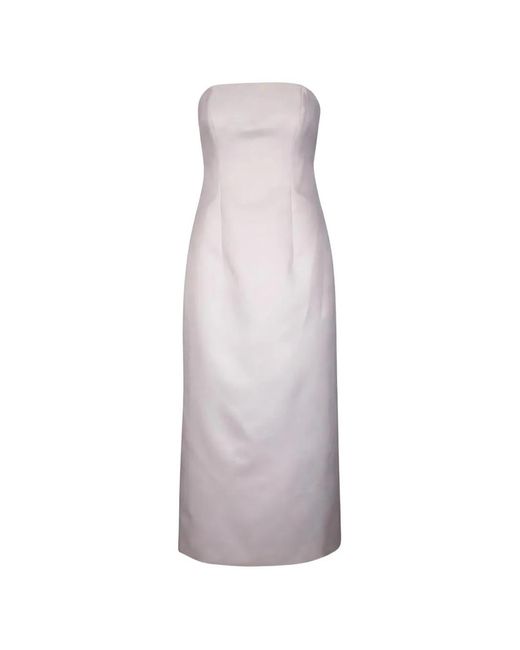 Jonathan Simkhai White Strapless Slit-Detail Maxi Dress