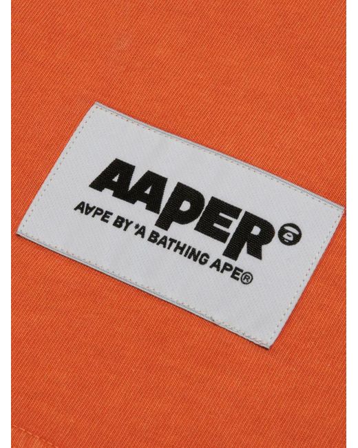 Aape By A Bathing Ape Orange T-Shirt À Imprimé Graphique for men