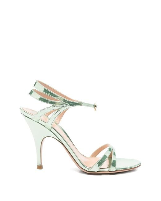 Gianvito Rossi Metallic Strap Heeled Sandals