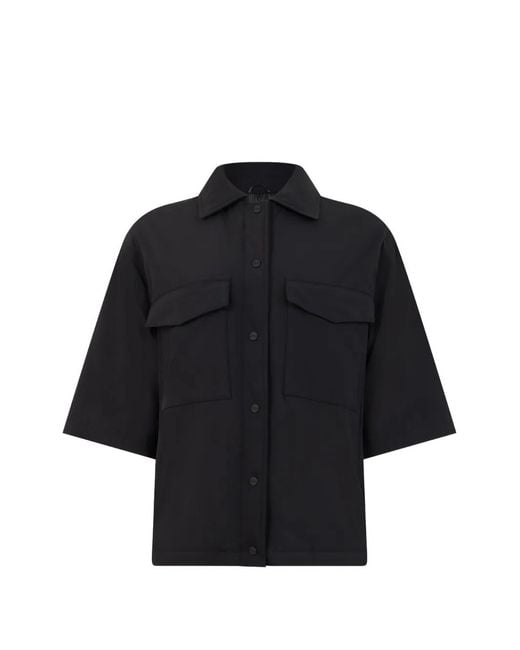 Herno Blue Three-Quarter Sleeve Shirt Jacket
