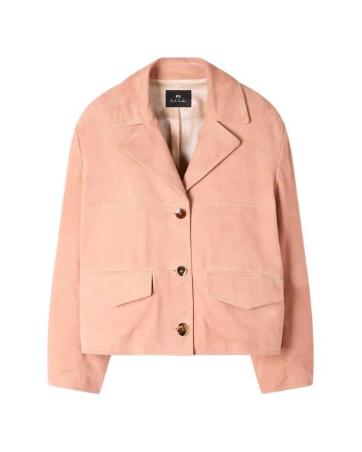 Paul Smith Pink Pockets Suede Jacket
