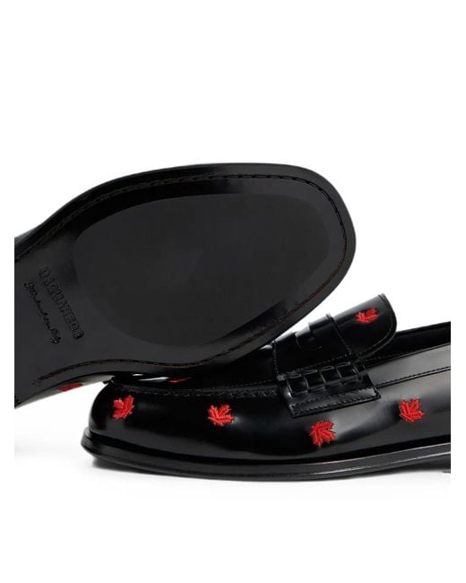 DSquared² White Maple-Leaf Loafers for men