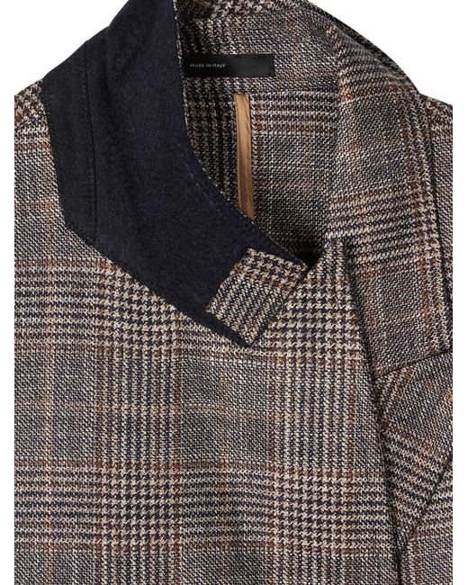 Paul Smith Brown Double-Breasted Check Blazer
