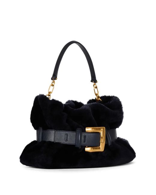 Balmain Black Medium Anthem Bag