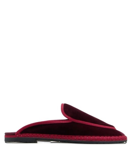 Flabelus Red Bruna Piped Bruna Loafers