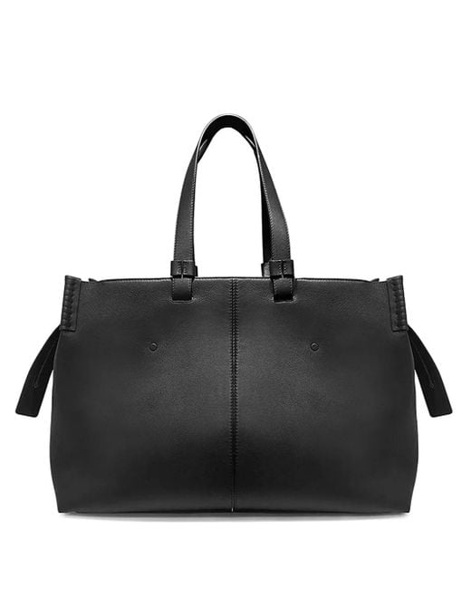 Bonastre Black T.24 Leather Tote Bag