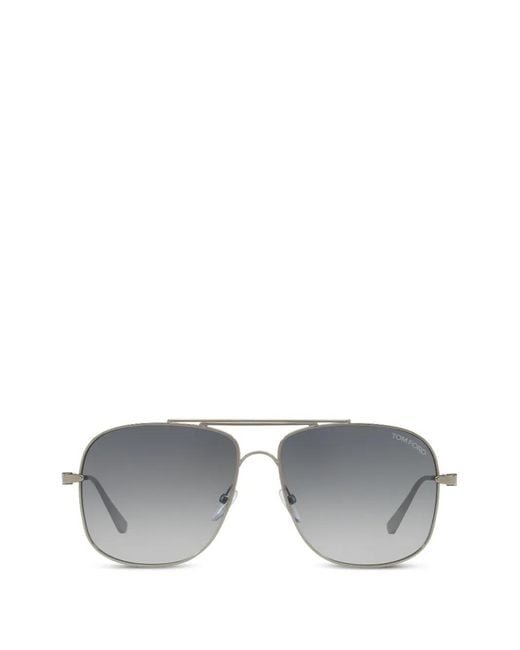 Tom Ford Gray Pilot-Frame Sunglasses for men