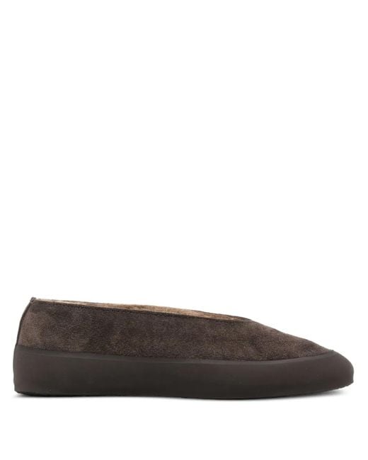 Le Monde Beryl Brown Apres Ski Shearling Ballet Flats