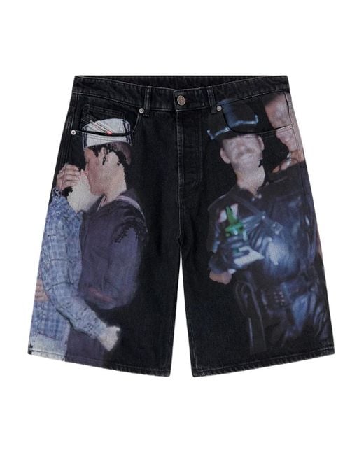 DIESEL Blue X Tom Of Finland Foundation Cotton Shorts