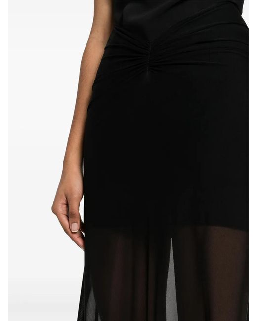 David Koma Black Strapless Evening Dress