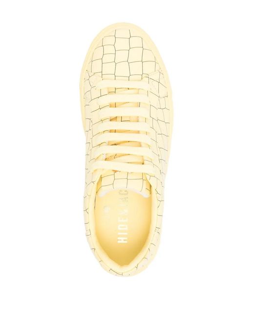 HIDE & JACK Natural Essence Croco Textured Sneakers