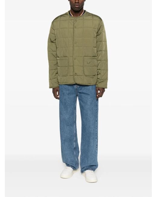 Adidas Green Quilted Buttoned Jacket for men
