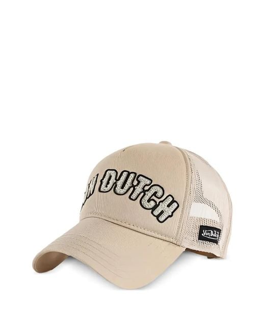 Von Dutch Natural Buckl M Logo-Patch Cap for men