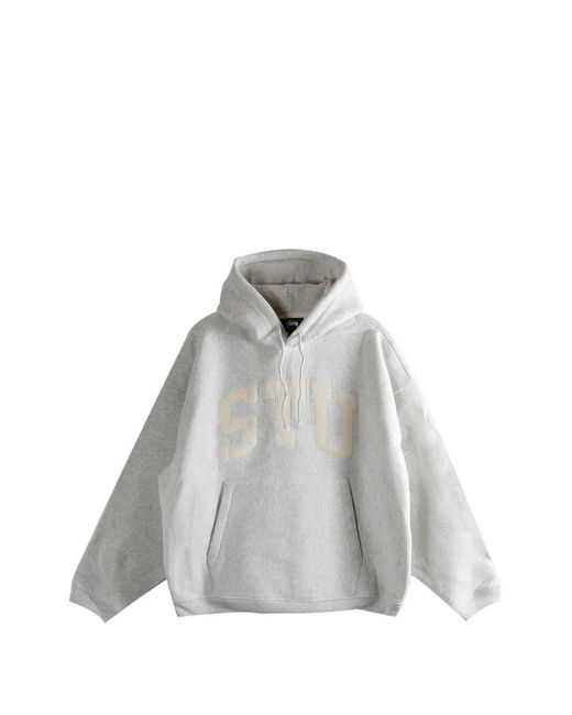 Stussy White Logo Hoodie for men
