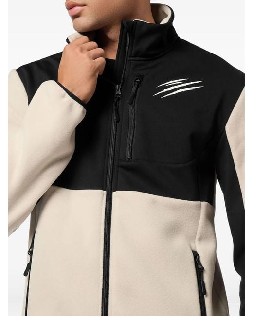 Philipp Plein Black Pile Nylon Zip Anorak for men