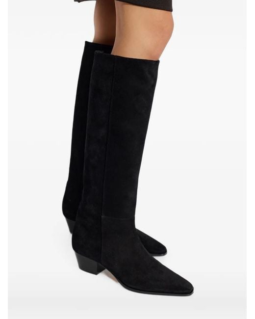 Aeyde Black Medea Knee-High Boots