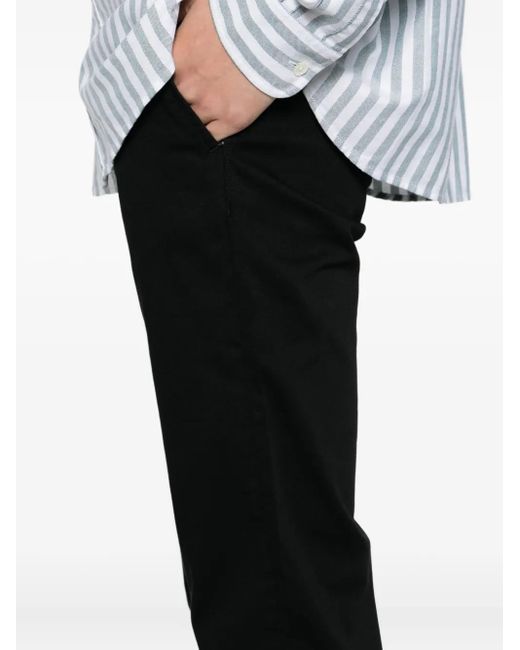 Lacoste Black Logo-Appliqué Chino Pants for men