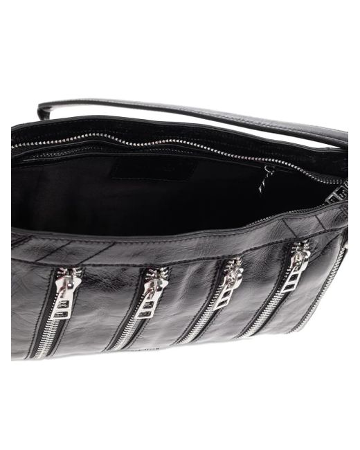 Zadig & Voltaire Black Sunny Moody Schultertasche mit Reißverschluss