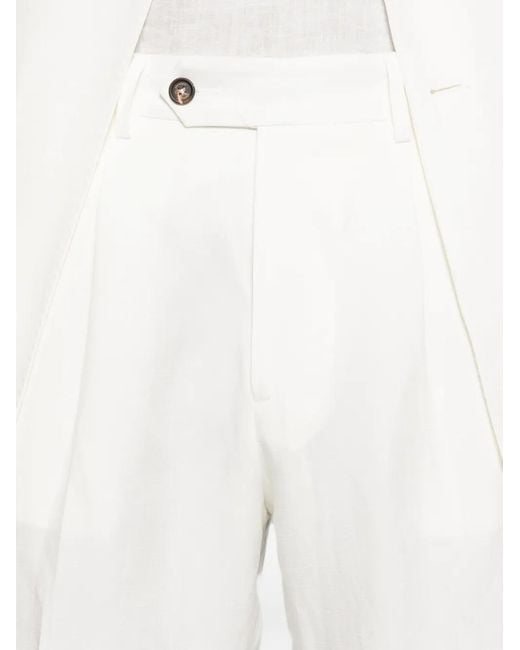 Eleventy White Double-Breasted Suit for men