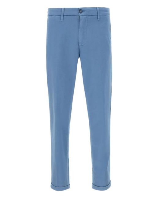 Re-hash Blue Turn-Up Chino Trousers for men
