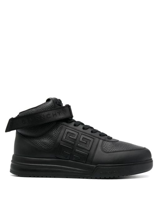 Givenchy Black G4 Logo-patch Hi-top Sneakers for men