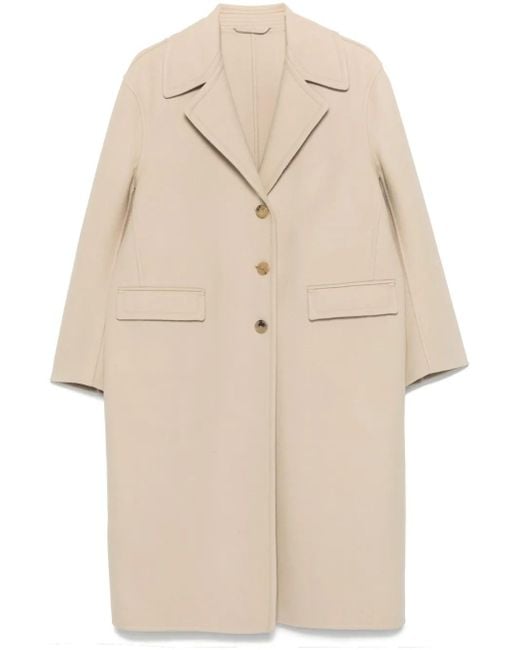 Ermanno Scervino Natural Virgin Wool Coat