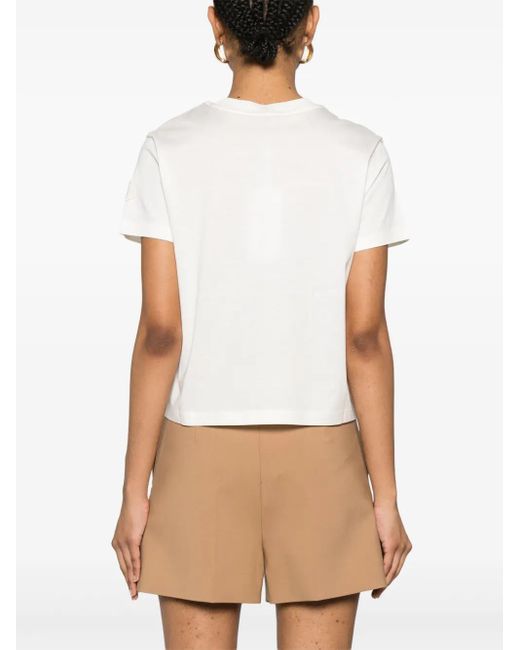 Moncler White Mc Natural Lace T-Shirt