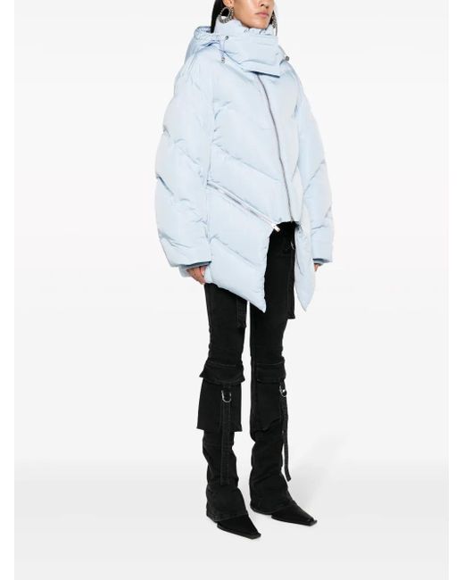 Dion Lee Blue Welded Convertible Puffer Jacket
