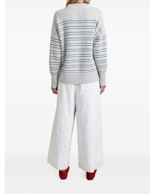 La Ligne Gray Marin Striped Sweater