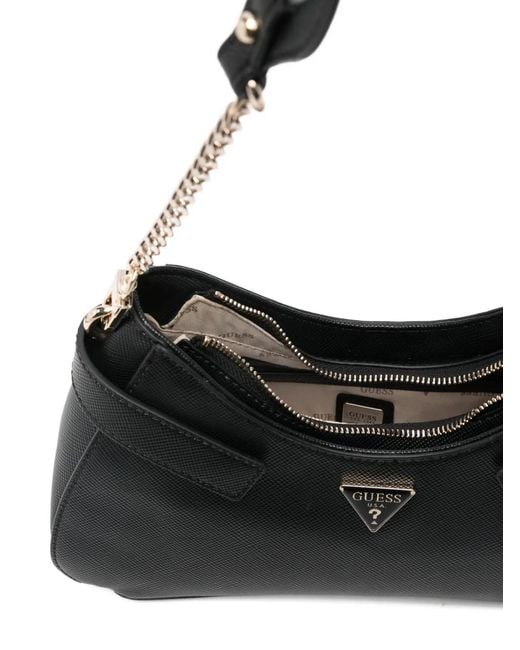 Guess Black Serenova Chain-Strap Shoulder Bag