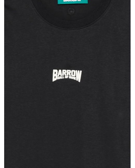 Barrow Black Statue-Print Cotton T-Shirt