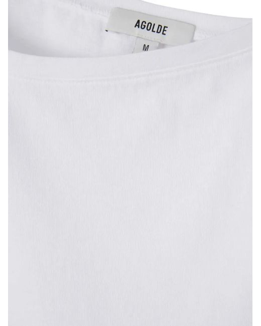 Agolde White Crew-Neck T-Shirt