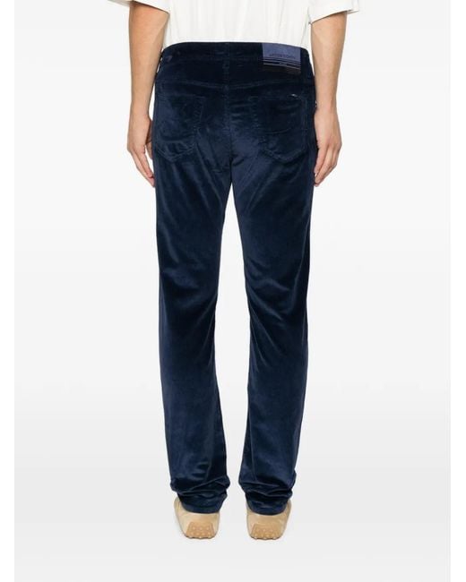 Jacob Cohen Blue Corduroy Jeans for men