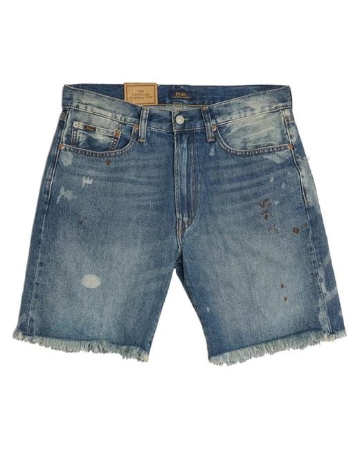 Polo Ralph Lauren Blue Five-Pockets Denim Shorts for men