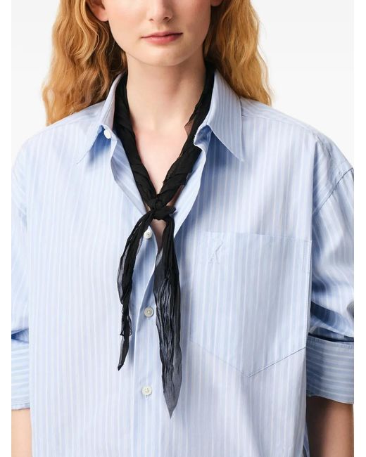 AMI Black Crumpled Gavroche Scarf