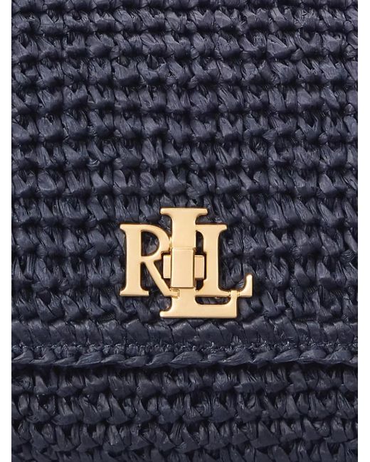 Ralph Lauren Blue Gewebte Sophee Schultertasche Mit Kette