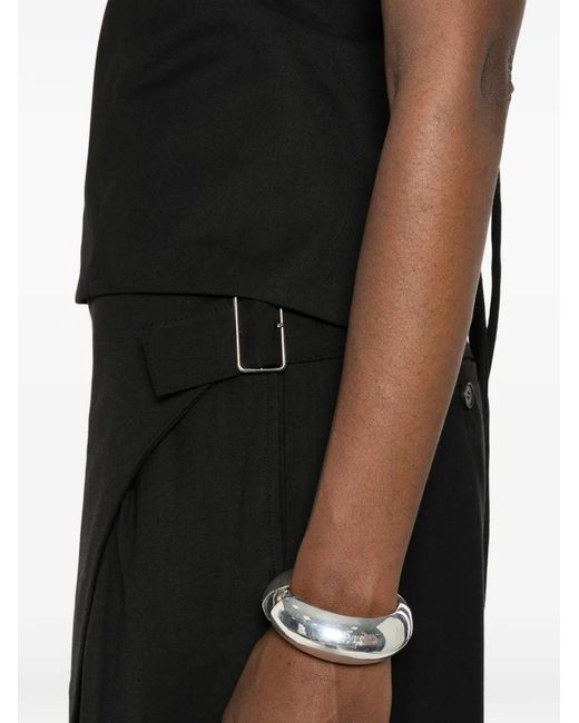 LA PISCINE Black Wrap Trousers
