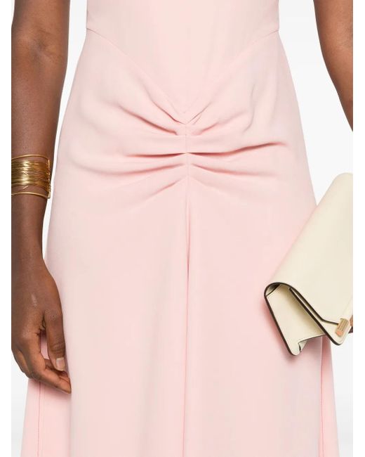 Victoria Beckham Pink Kleid Mit Kurzen Ärmeln