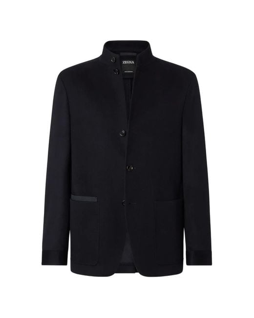 Zegna Blue Oasi-Cashmere Il Conte Jacket for men