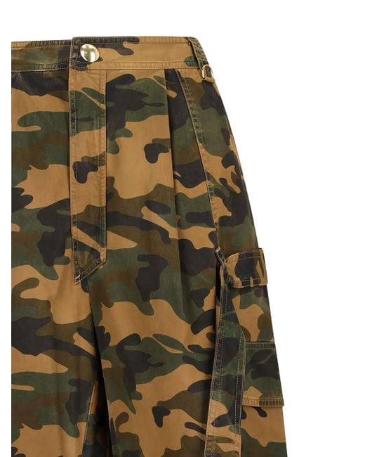 DARKPARK Green Camouflage Cargo-Pocket Trousers