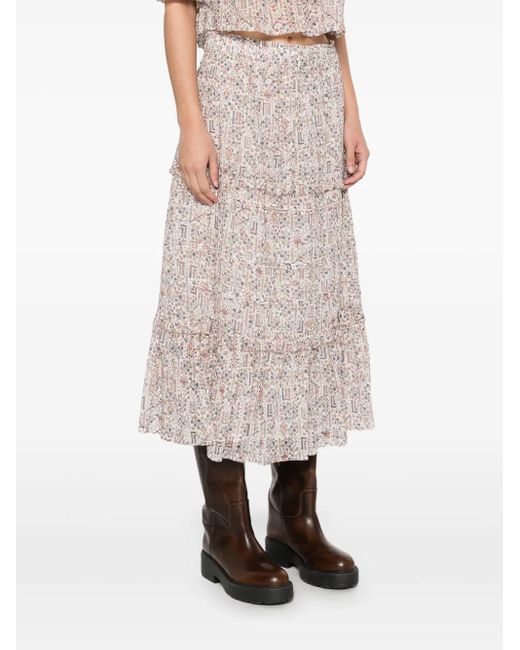 Isabel Marant Natural Diya Midi Skirt