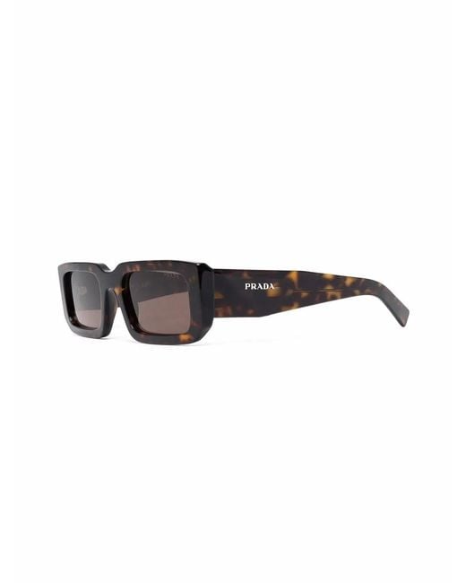 Prada Gray Tortoiseshell-Effect Sunglasses for men