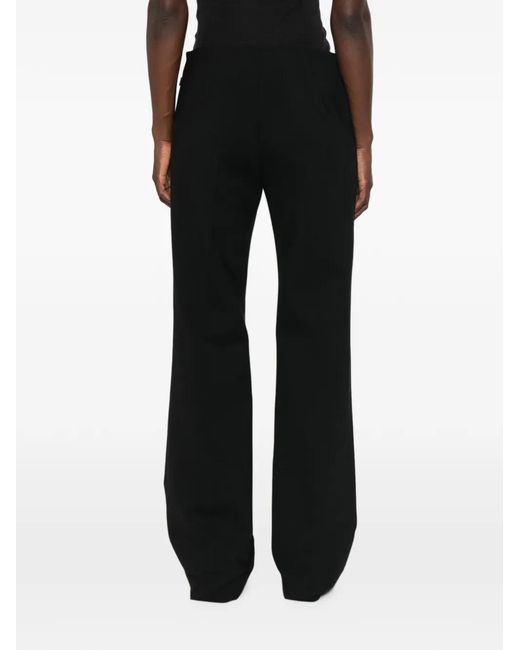 Max Mara Black Pressed-Crease Straight-Leg Trousers