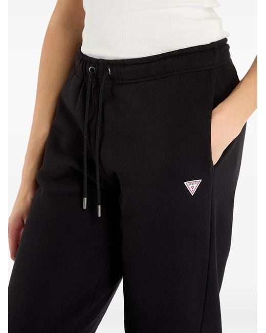 Guess Black Drawstring Track Pants